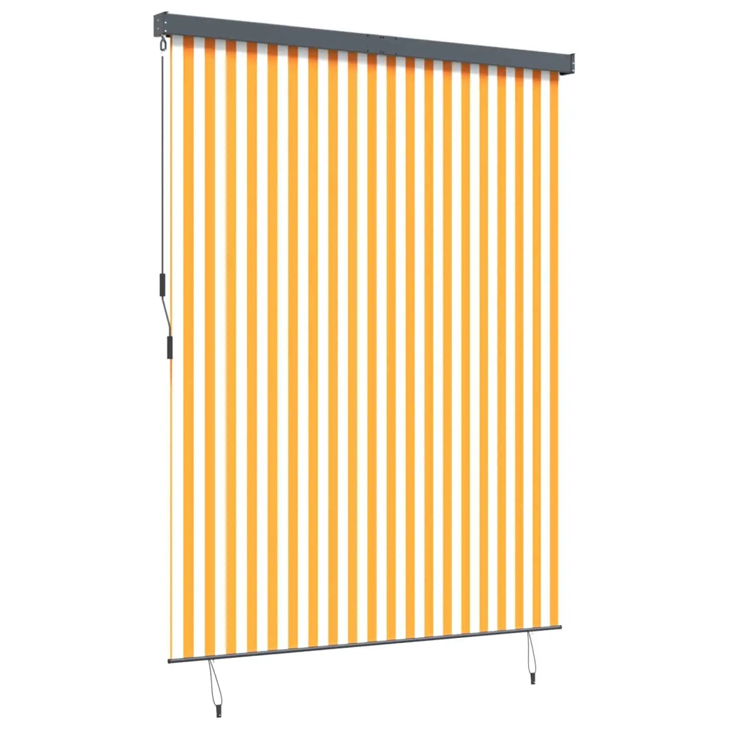 Tenda a rullo con tende Rigato Bianco e Arancione 200 x 250 cm 362089