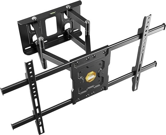 TV-muurbeugel per VESA 600x400 per schermo da 40-65 pollici, rotativo e inclinabile, per schermi piani e curvi, per montaggio a parete fino a 50 kg.