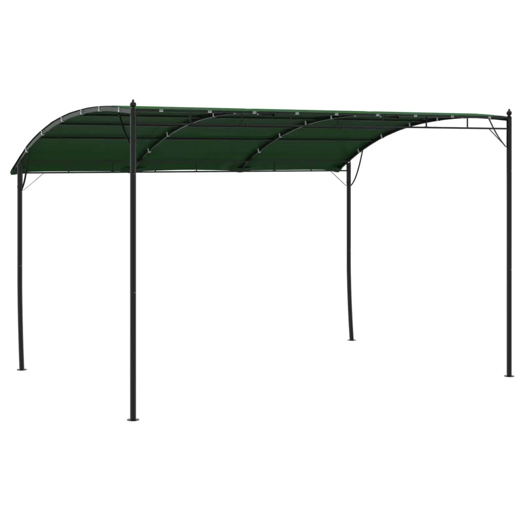 Gazebo 4 x 3 x 2,55 m Verde Tessuto e Alluminio 180 gsm