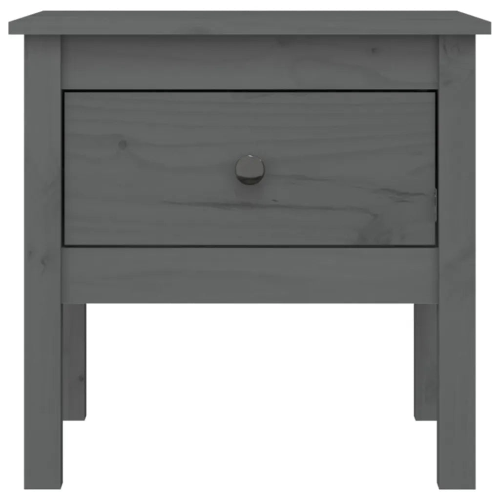Tavolini 2 pz Grigi 50x50x49 cm Legno Massello di Pino 813799
