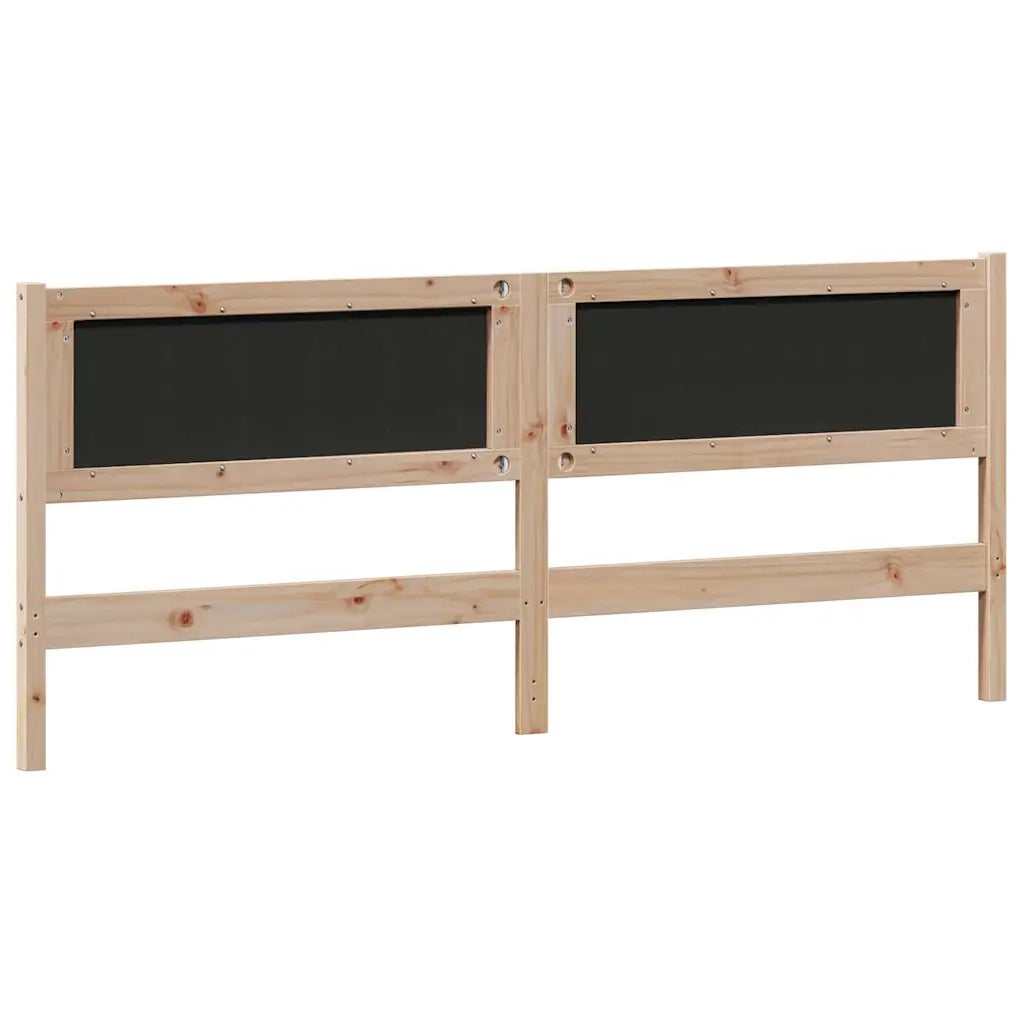 Testiera Altro Marrone e taupe 200 cm Legno di pino massello 878992