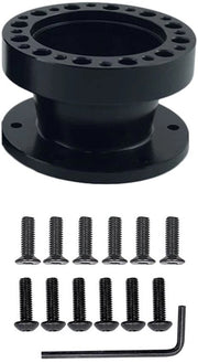 Adattatore di Sterzo - Sterzatura - Migliorata Esperienza di Guida - Lega di Alluminio Duratura - 83mm Diamicetro Esterno - Nera Oro