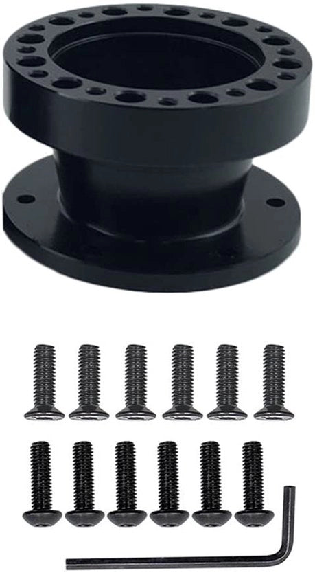 Adattatore di Sterzo - Sterzatura - Migliorata Esperienza di Guida - Lega di Alluminio Duratura - 83mm Diamicetro Esterno - Nera Oro