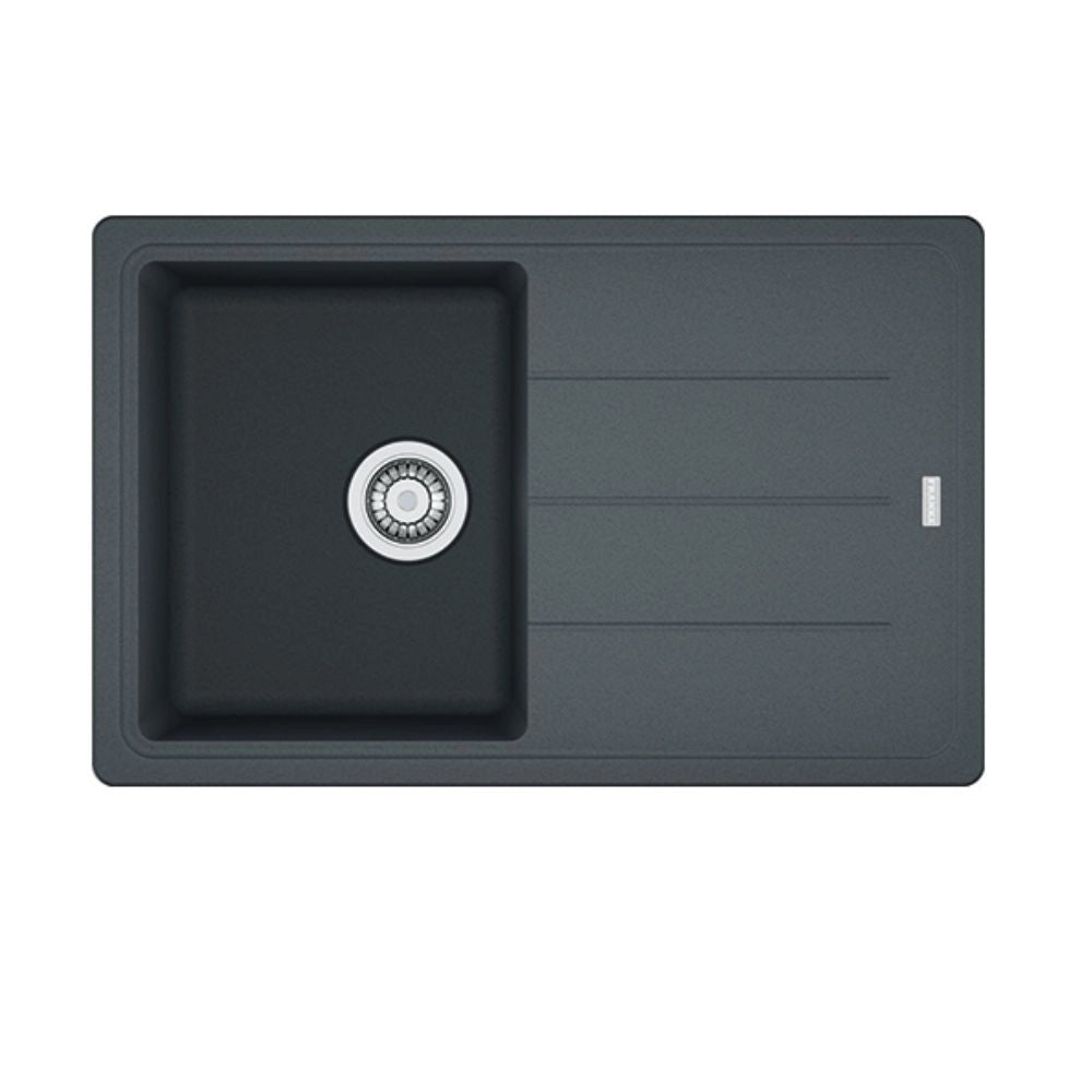 Lavello incasso 1 vasca con gocciolatoio reversibile fragranite grafite Franke BFG611 78x50 cm.