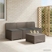 Divano da giardino 3 posti con cuscini in look rattan 3 posto 8011973