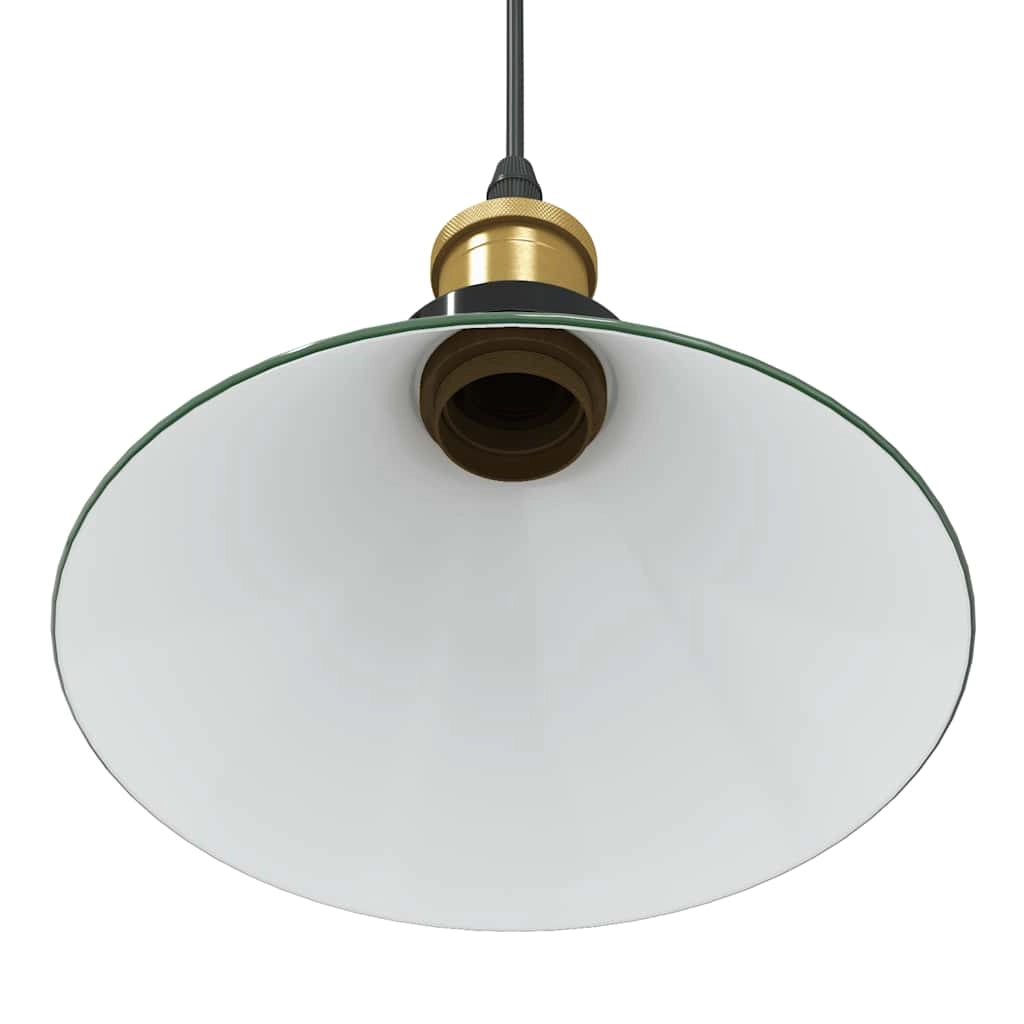 Lampada a sospensione vintage altezza regolabile adatta per cucina o soggiorno 22 x 10 cm metallo verde lucido 02_0058012