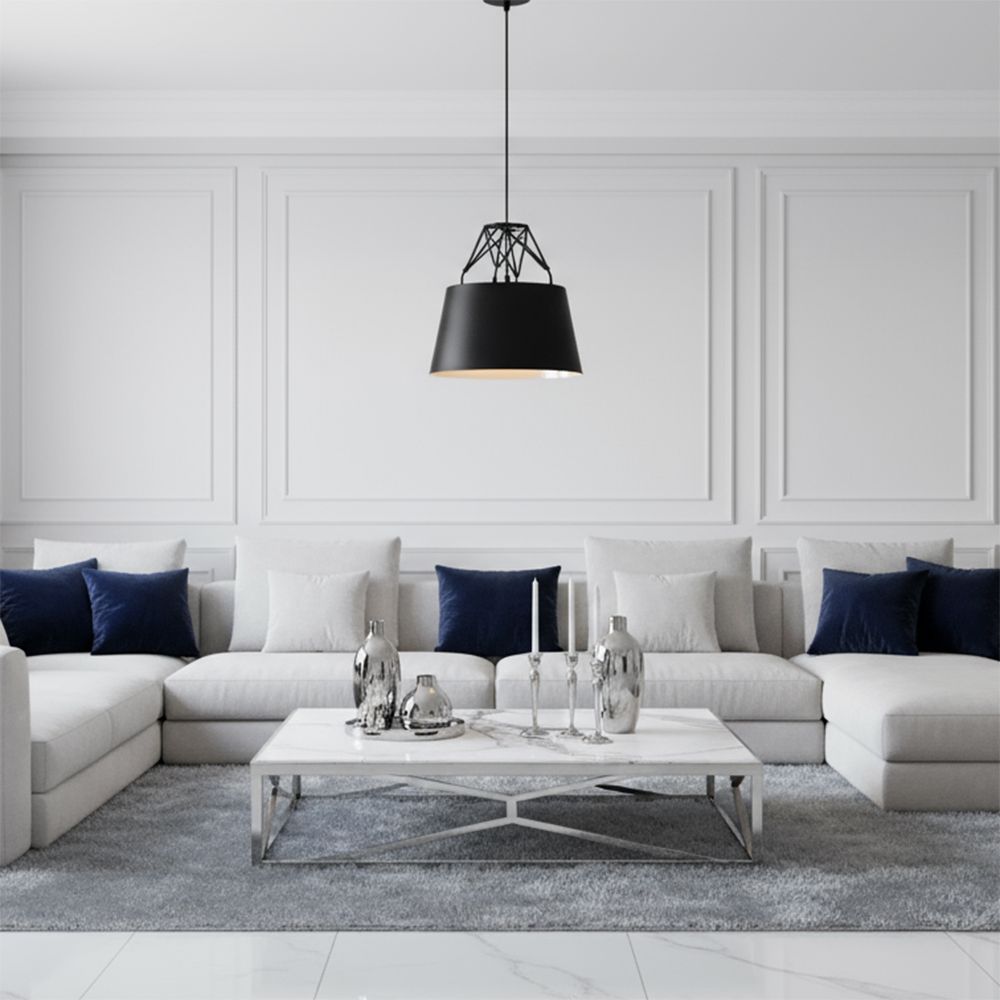 Lampada Da Soffitto Pensile Metallico Nero APP422-1CP