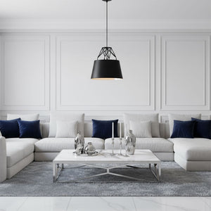 Lampada Da Soffitto Pensile Metallico Nero APP422-1CP