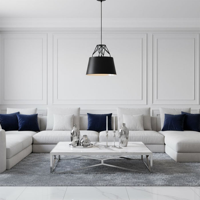 Lampada Da Soffitto Pensile Metallico Nero APP422-1CP