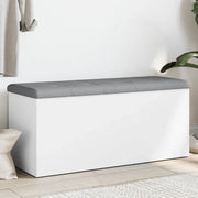 Panca Portaoggetti Bianca 102x42x45 cm in Legno Multistrato