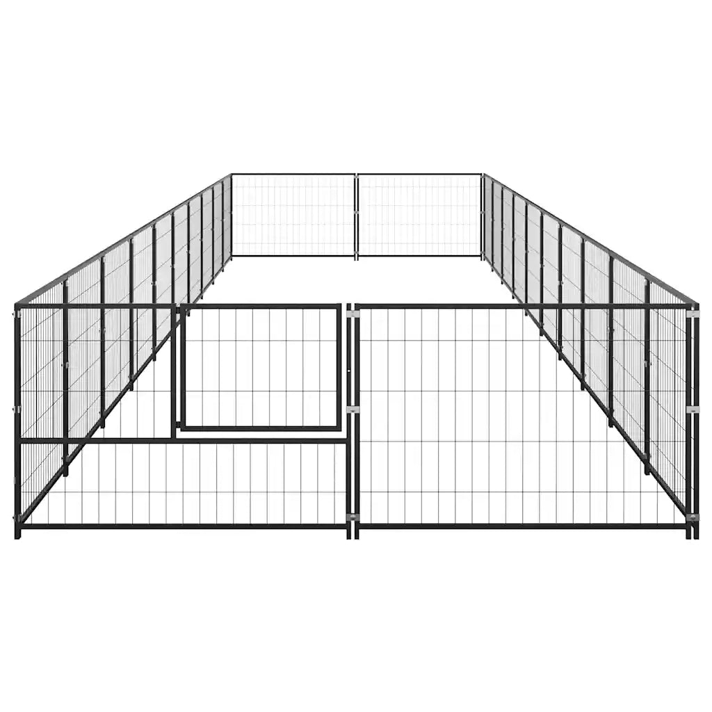 Gabbia per Cani Nera 20 mÂ² in Acciaio cod mxl 49087
