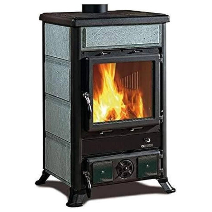 La Nordica, Stufa a Legna, Rossella R1.16 Petra, Rivestimento in Pietra Naturale, Focolare in Ghisa