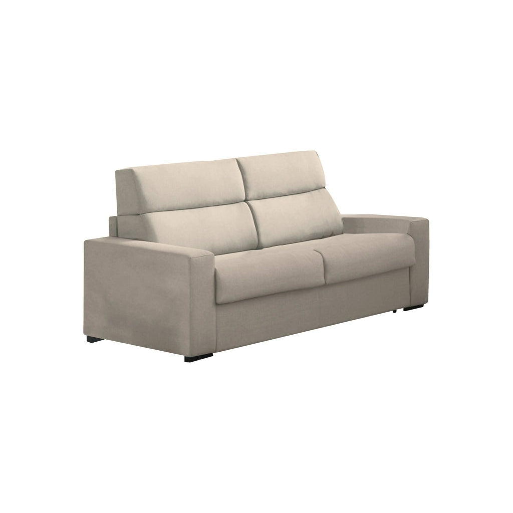 Vialfre, Divano Fisso 2 Posti Sfoderabile Made in Italy, 180x95x100h cm Grigio Tortora