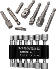 Set di adattatori per chiave a 8 pezzi per auto, 14 pezzi di chiave a 7 in 1, set di adattatori per chiave a 1/4 pollice zeskant per autoreparazione