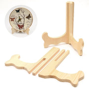 Display standaard in legno a doppio supporto per foto e libri, con fune di riposo, per due pezzi, colore o modello da scegliere, con fune di sostegno in legno.