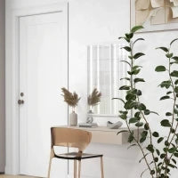 Specchio da Parete Rettangolare 60 x 80 cm, Cornice in MDF, Ideale per Bagno, Salotto o Camera da Letto, Bianco