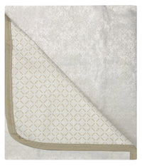 Copridivano con Copri Braccioli Seduta 60 cm in Poliestere e Cotone Panna