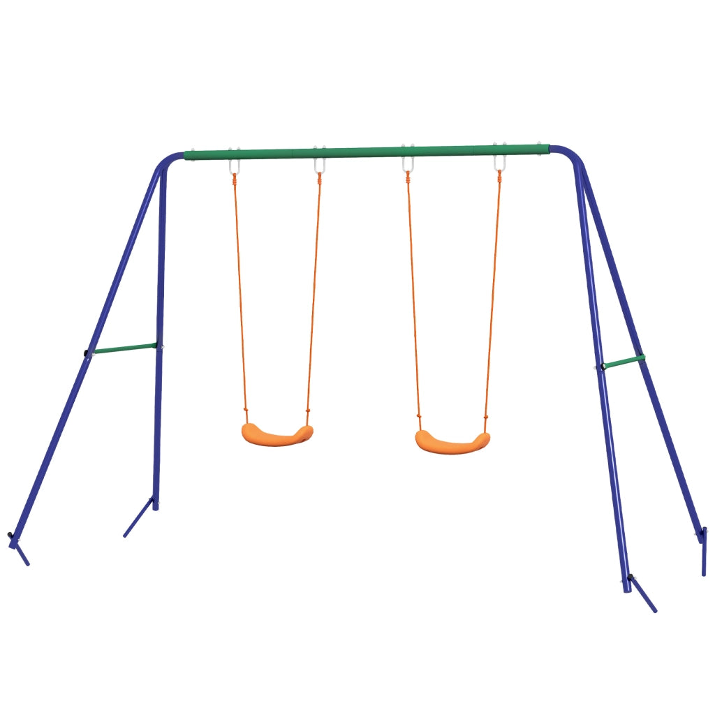 Altalena per bambini con 2 sedute ¨C zephmum ¨C struttura in metallo multicolore