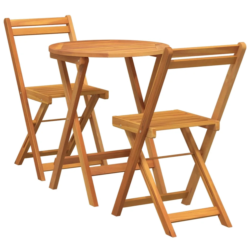 Set da Pranzo per Giardino con cuscino 3 pz | Set Salotto da Giardino Olio Naturale