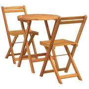 Set da Pranzo per Giardino con cuscino 3 pz | Set Salotto da Giardino Olio Naturale