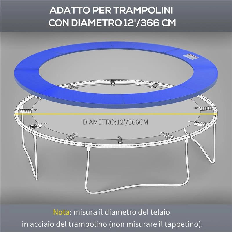COPERTURA DI PROTEZIONE PER TRAMPOLINO ELASTICO (Ø366CM)