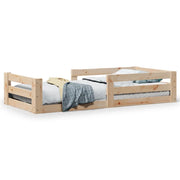 Letto singolo | Letto per adulti | Giroletto senza Materasso 80x200 cm in Legno Massello Pino