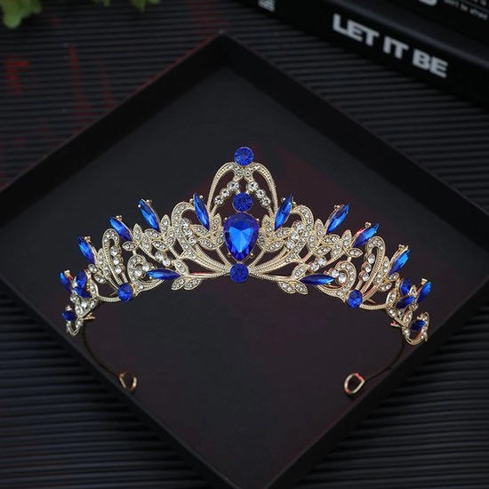 Corona di strass per donne, elegante tiara da sposa per matrimoni, fidanzamenti e cene di gala - bende per capelli