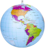 Mappa del Mondo Opblaasbar - Materiale PVC - Formato Compatto - Sostenibile - Geografico - 40,6 cm/16 pollici - Pallone Opblaasbar