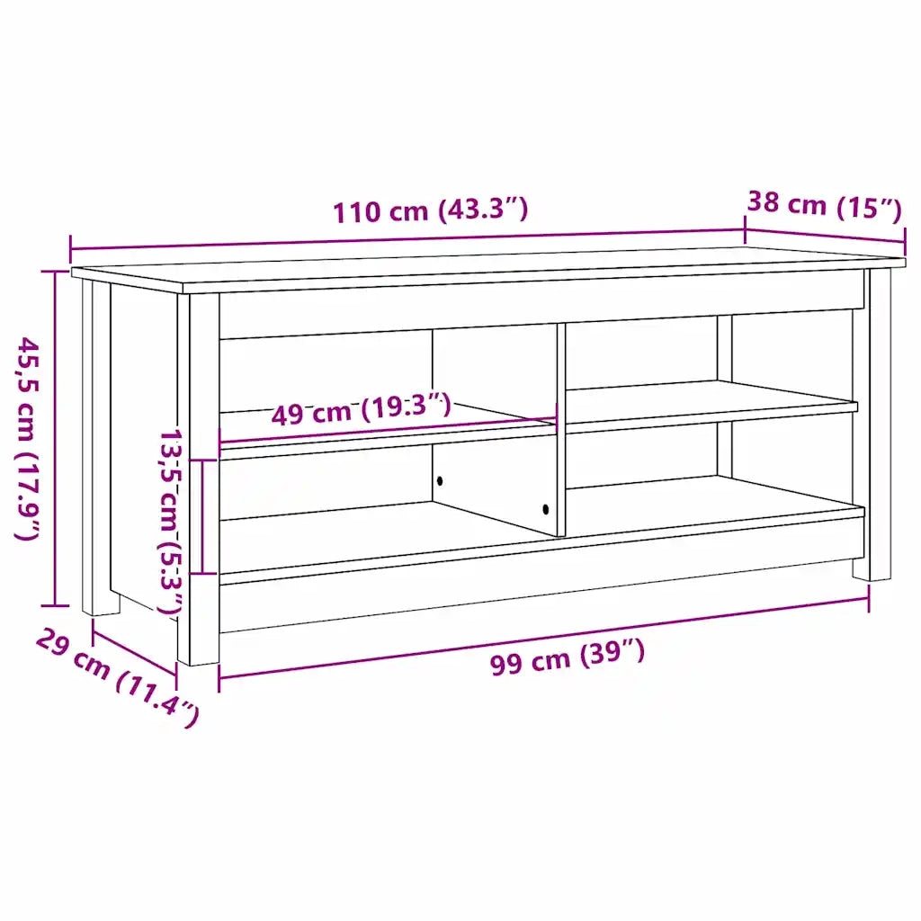 Panchina con contenitore Marrone cerato 110 x 38 x 45,5 cm CFW3654259
