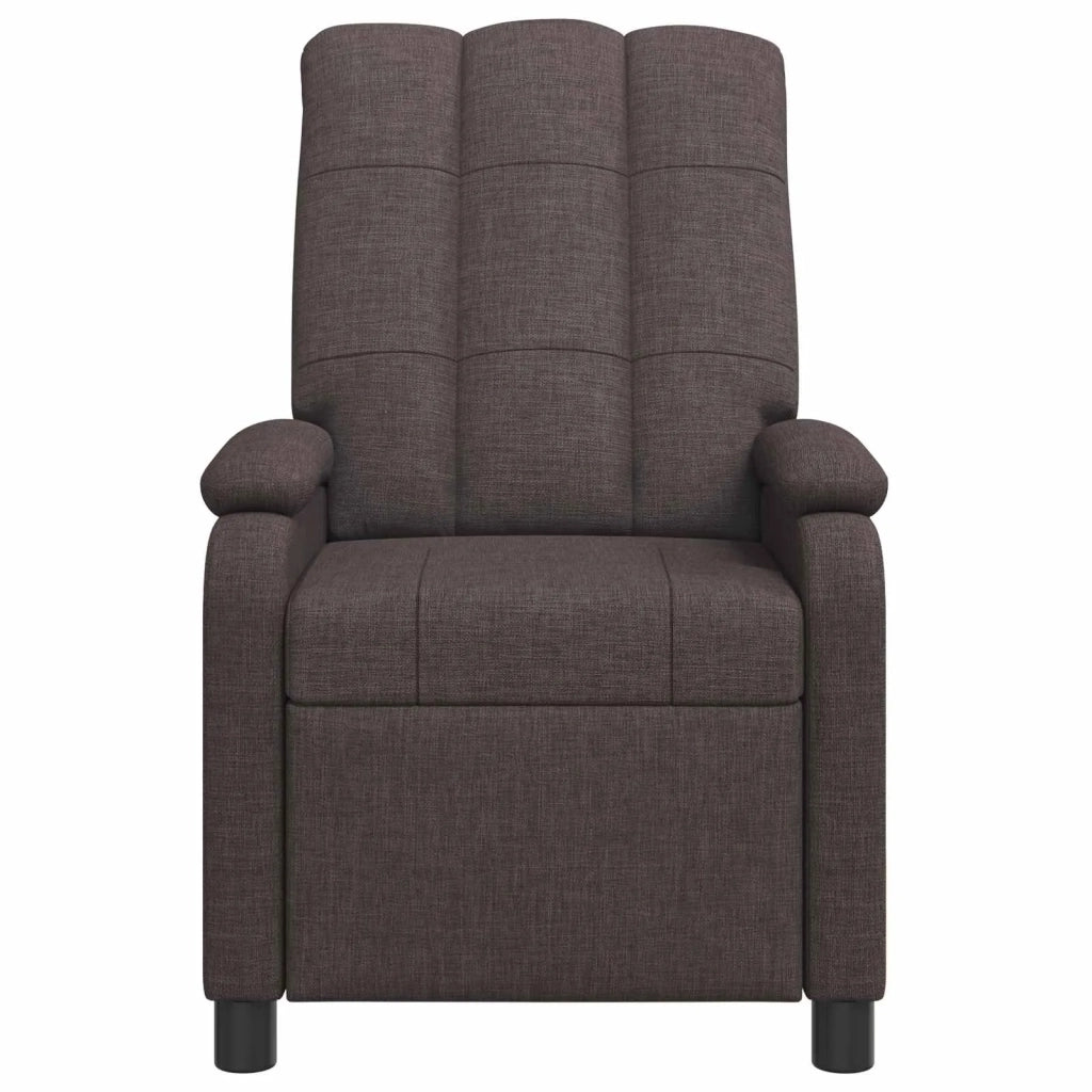 Divano Sedia-Poltrona reclinabile Marrone Scuro Tessuto 837994