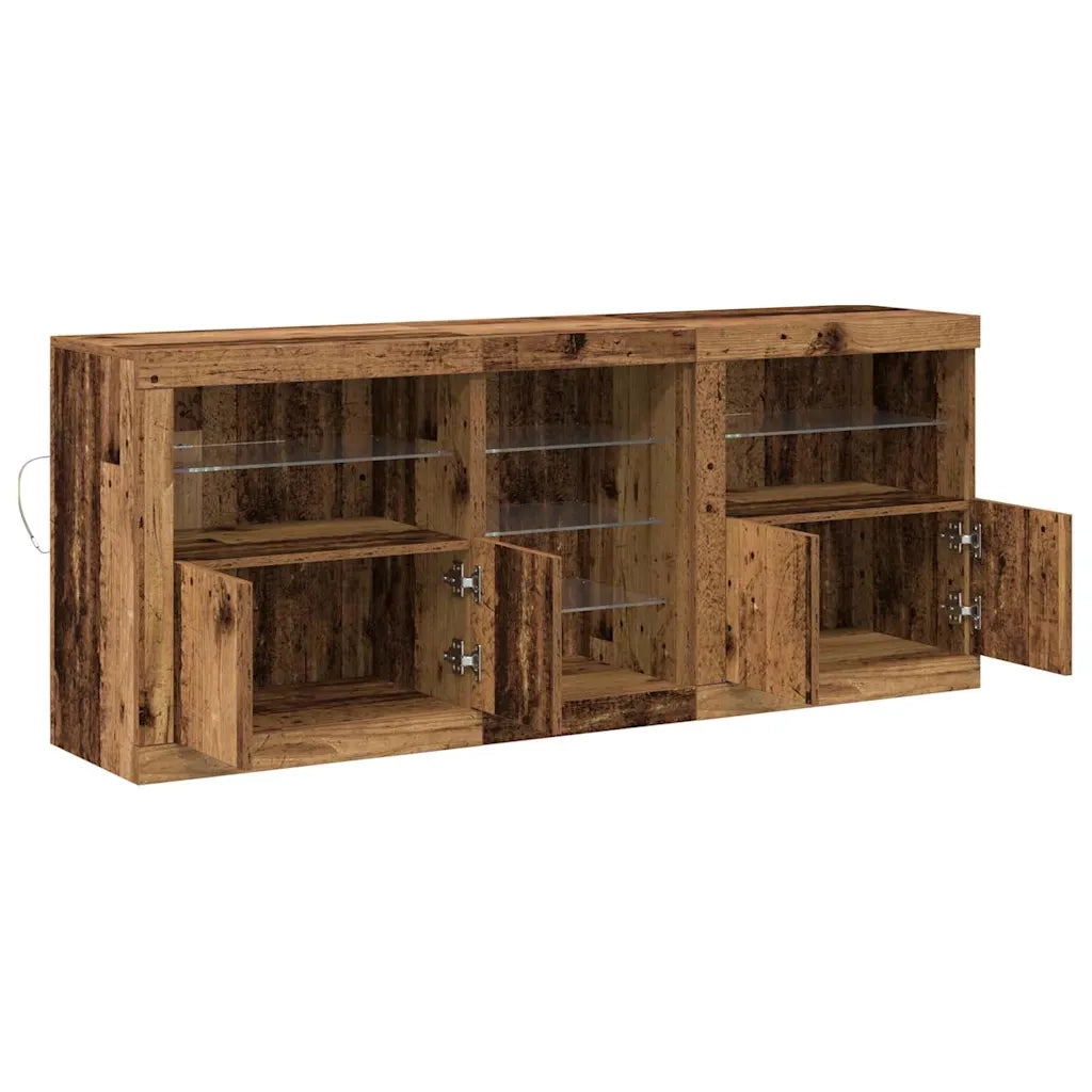 Credenza | Madia LED Legno vecchio 162 x 37 x 67 cm Legno multistrato