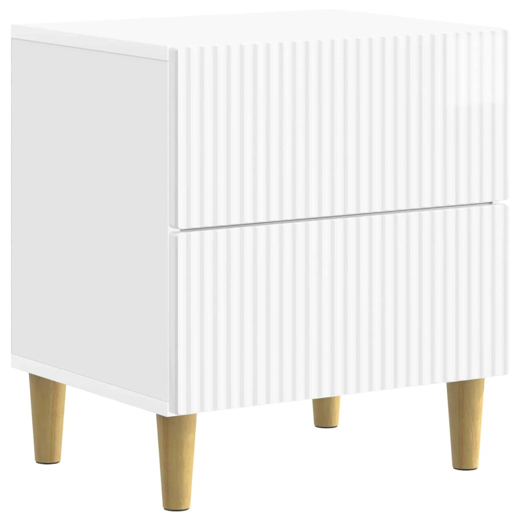 Armadio da Notte 2 pcs Bianco Lucido 43 x 34,5 x 48 cm 894534