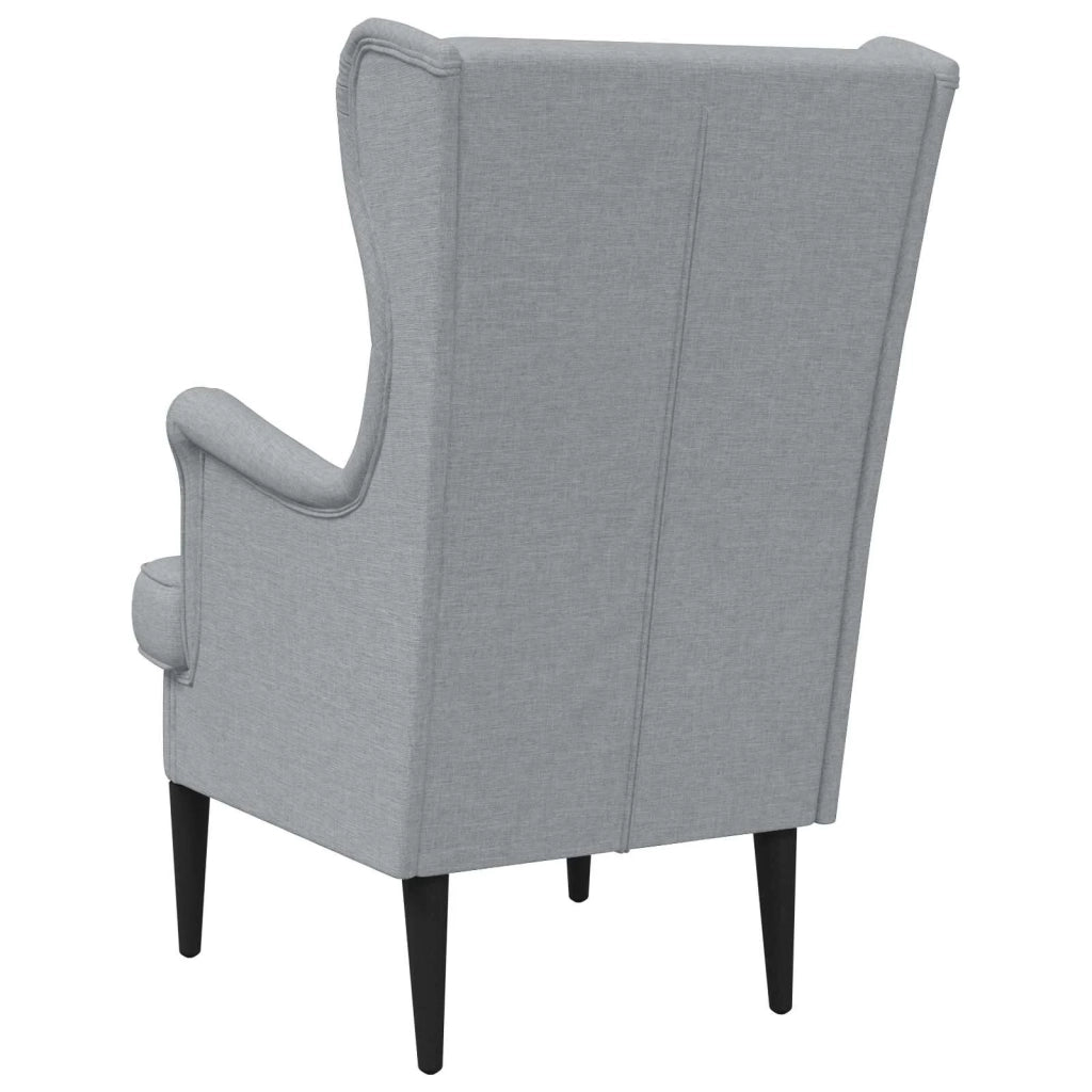 Poltrona-Divano Sedia-Poltroncina Grigio Chiaro Tessuto 252815