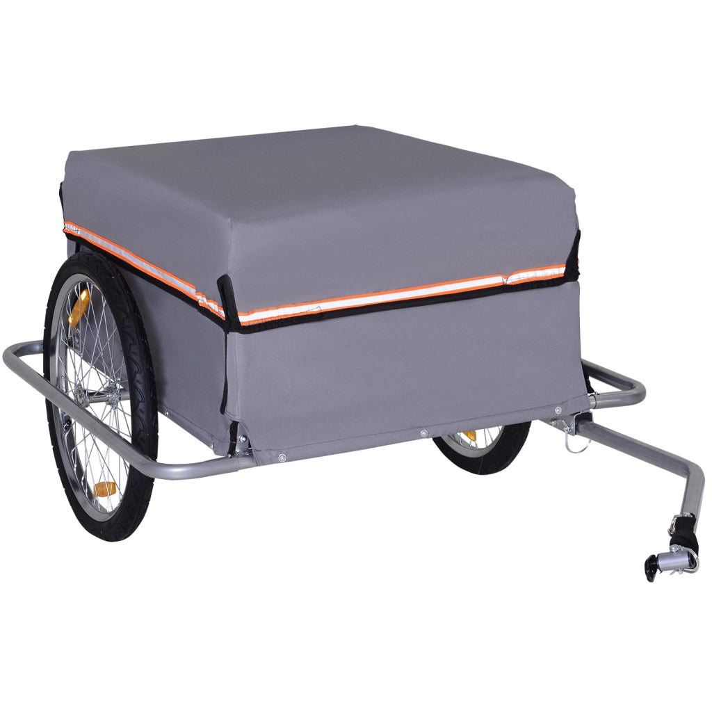 Rimorchio da carico per bicicletta, 40 kg, grigio