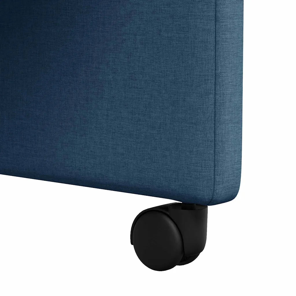 Sedie da Pranzo con Ruote 2 pcs Blu 57 x 66 x 94 cm Tessuto 42017815