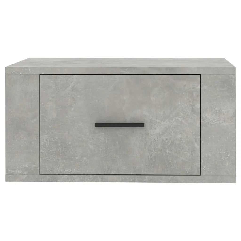 Comodino a Muro Grigio Cemento 50x36x25 cm 816848
