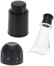 Set di chiusura per vino 3 pezzi - Chiusura per champagne - Versa vino - Bocchetta per bottiglia - Sottovuoto - Materiale ABS resinoso - Bocchetta per bottiglia di vino