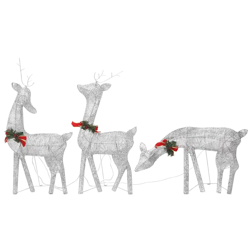 Renne di Natale 6 pz Argento Bianco Freddo in Rete CFW3696880