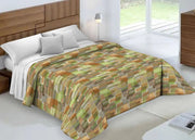 Quilt Trapuntino Piumino Estivo 100gr/mq Microfibra Diadema Sfumato - Piazza E Mezza - Verde D10