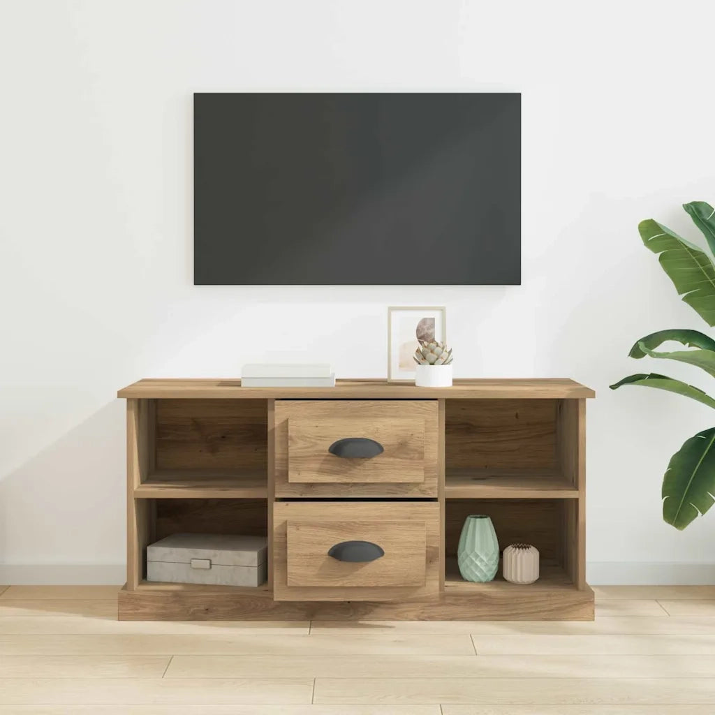 Mobile TV con cassetto Rovere artigianale 99,5 x 35,5 x 48 cm 881379