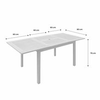 Tavolo da giardino rettangolare allungabile in legno, 6 a 10 posti,