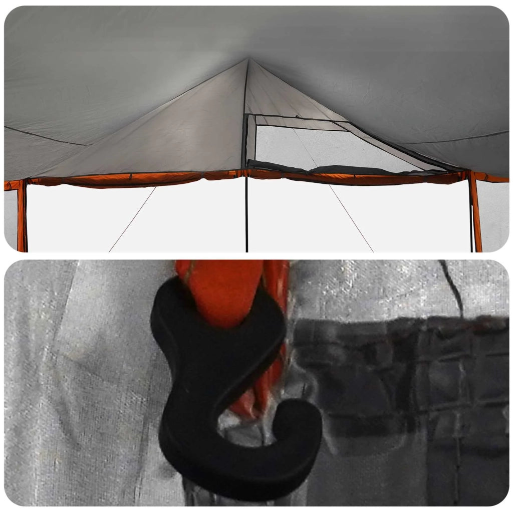 Tenda Familiare con tetto Grigio e arancione 600 x 400 x 268 cm 42028605