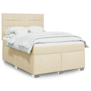 Giroletto a Molle con Materasso Crema 160x200 cm in Tessuto 3290544