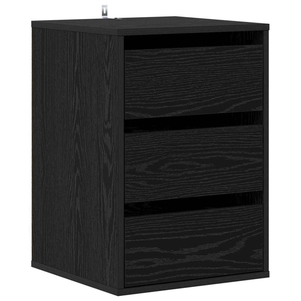 Cassettiera moderna per riporre oggetti in modo pratico 41 x 40 x 58 cm realizzata in legno di quercia nera 02_0058398