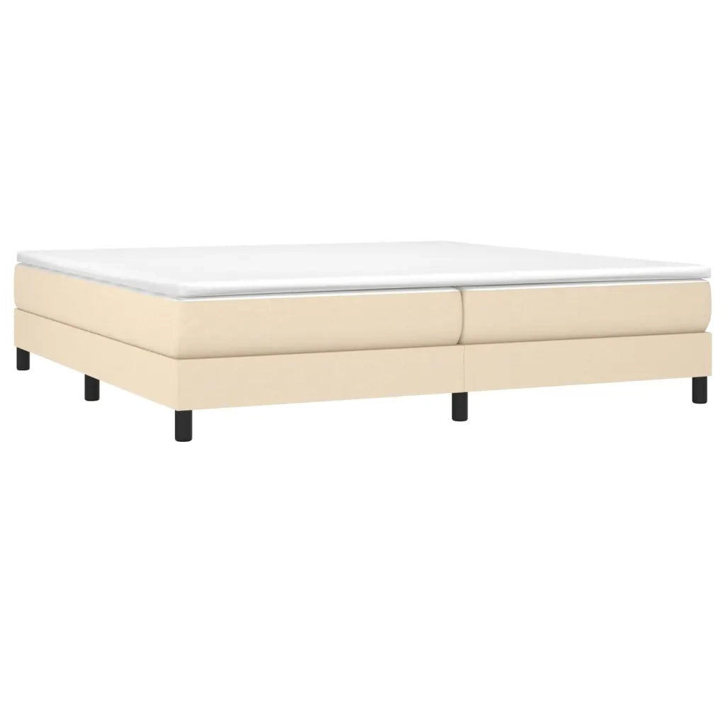 Giroletto a Molle con Materasso Crema 200x200 cm in Tessuto 3144106