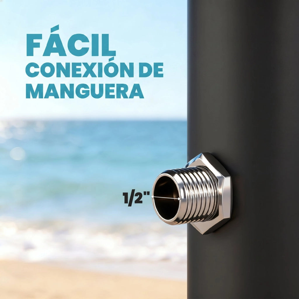 Ducha Solar 20L con Cabezal de Mano ¨C zephmum ¨C Nero
