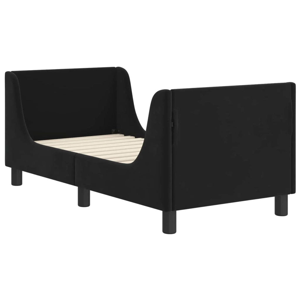 Struttura letto per bambini con testata Nero 70 x 140 cm