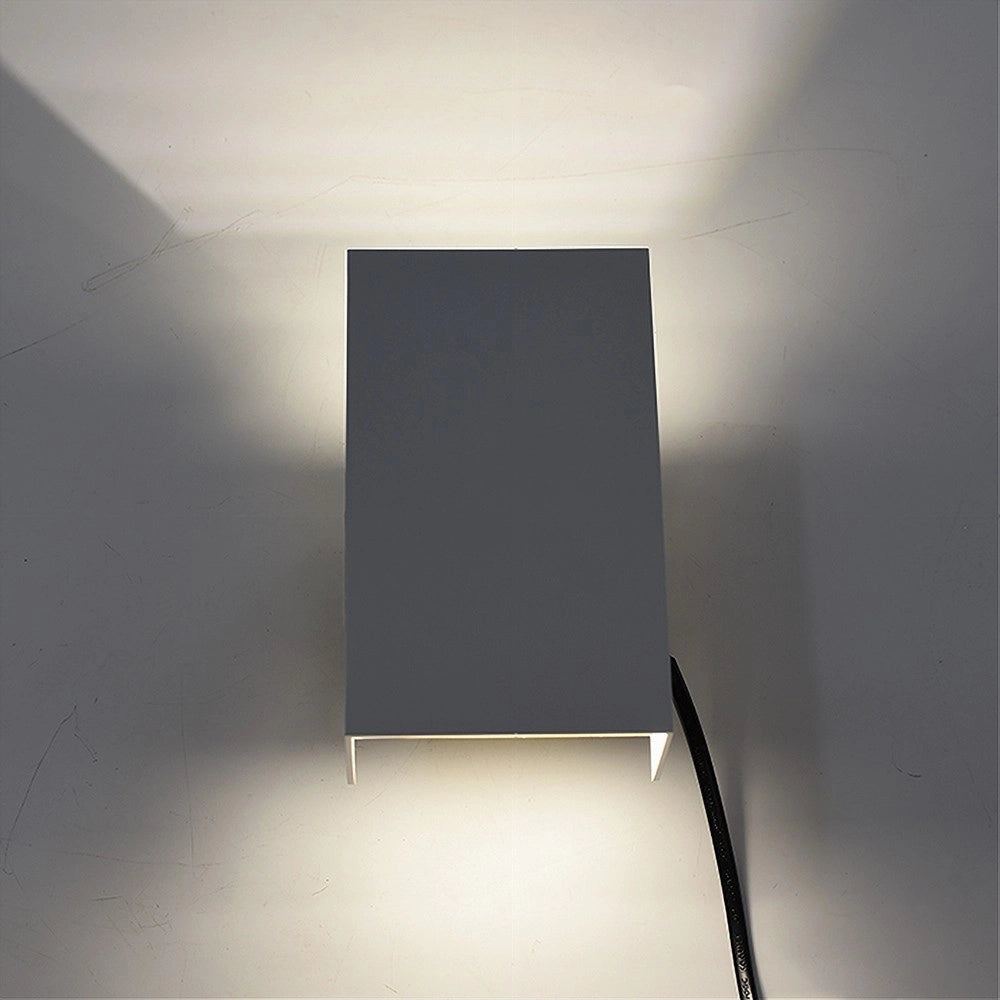 Trade Shop - Applique Led Esterno Rettangolare 10w Doppia Emissione Di Luce 3000k 4000k 640-b - -bianco Naturale      -