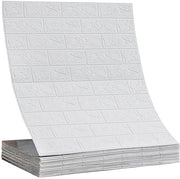 Veloce Isolante Vochetofore Vano, 70cm x 1000cm, Isolante a Sfoglio Autoadesivo, Imitazione Pietra, Veloce Isolante per Parete, 3D Pannelli Autoadesivi per Soggiorno, Camera da Letto e Bagno (Bianco)