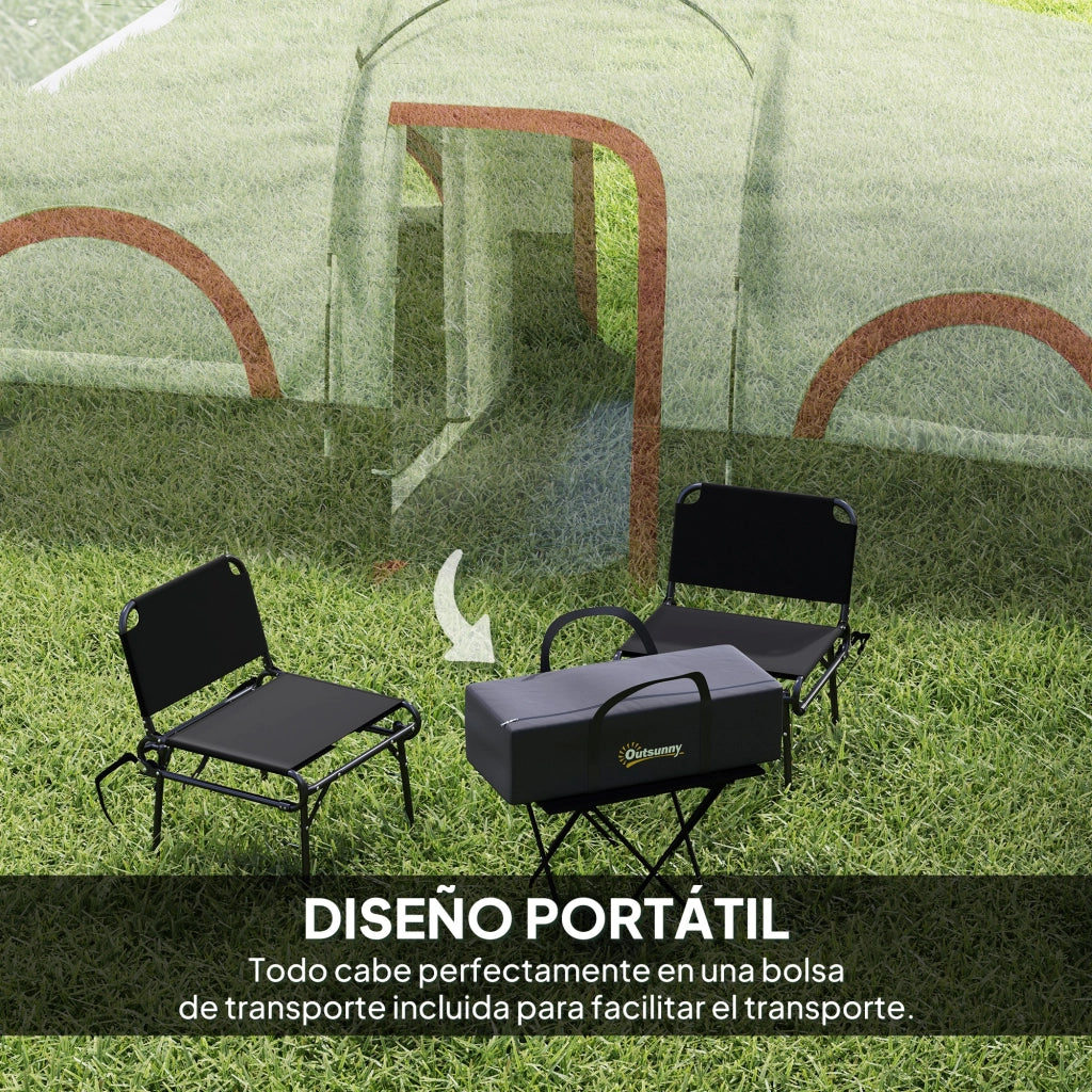 Tenda da campeggio 4 posti ¨C zephmum ¨C grigio e bianco 435x251x195 cm